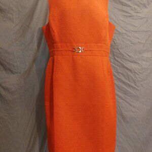 Chelsea Rose Midi Dress, Size 16, Color Tangerine
